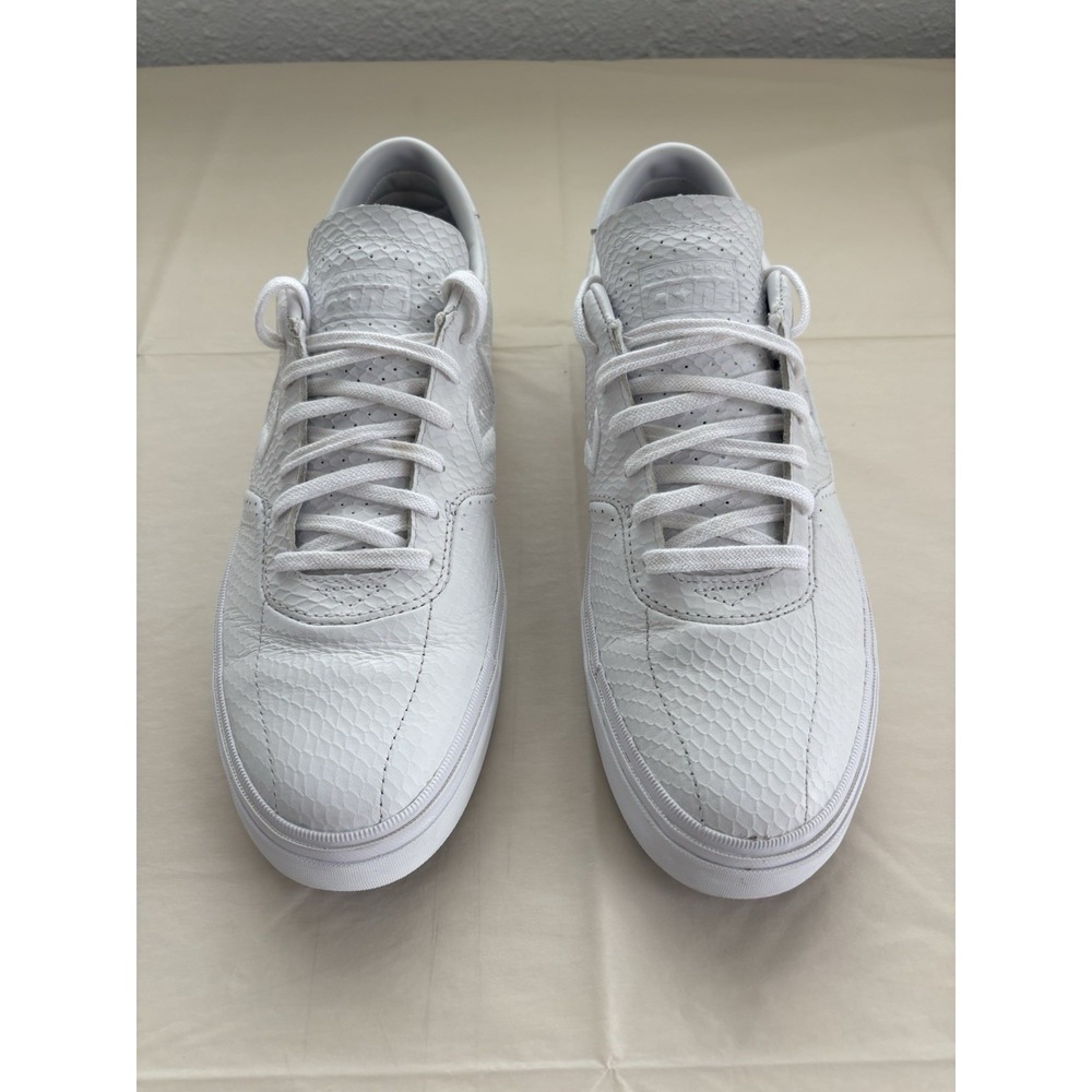 Converse Louie Lopez Pro 2 Skate Shoes, White, Leather Faux Snakeskin Upper, 12